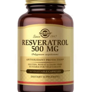 SOLGAR RESVERATROL, 500 MG, 30 V CAPS